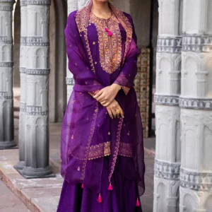 Purple Gharara Ulfat Set